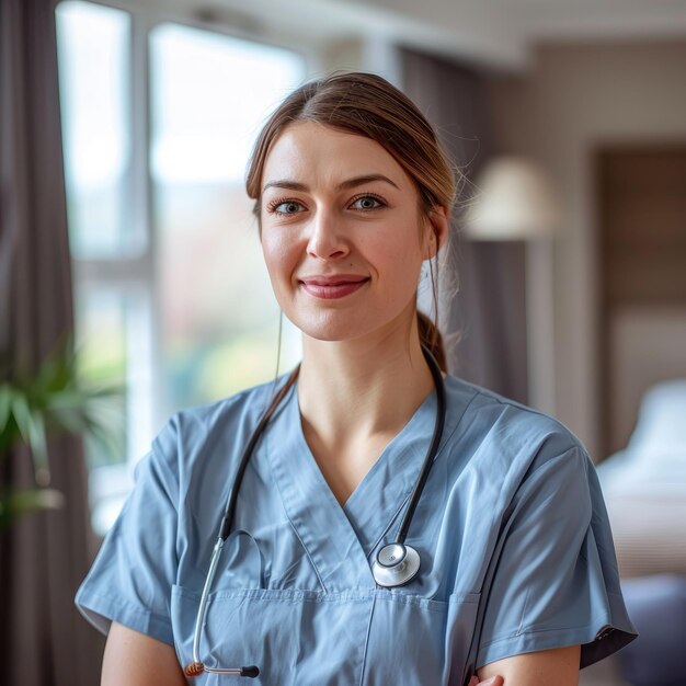 smilling-woman-nurse-with-uniform-nursing-home-portrait-looking-camera-31-years-old-working_343960-119441